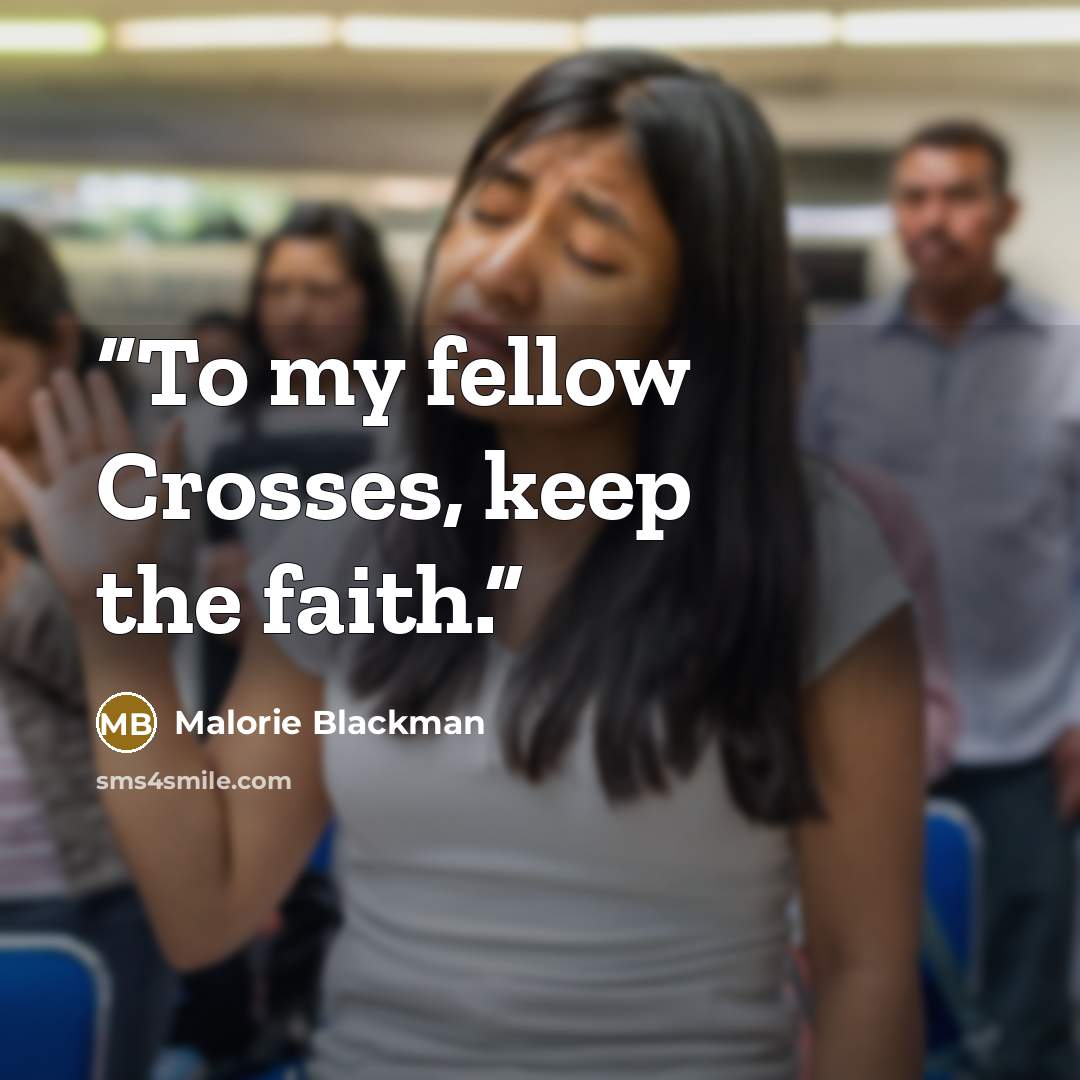 “To my fellow Crosses, keep the faith.” quote by Malorie Blackman