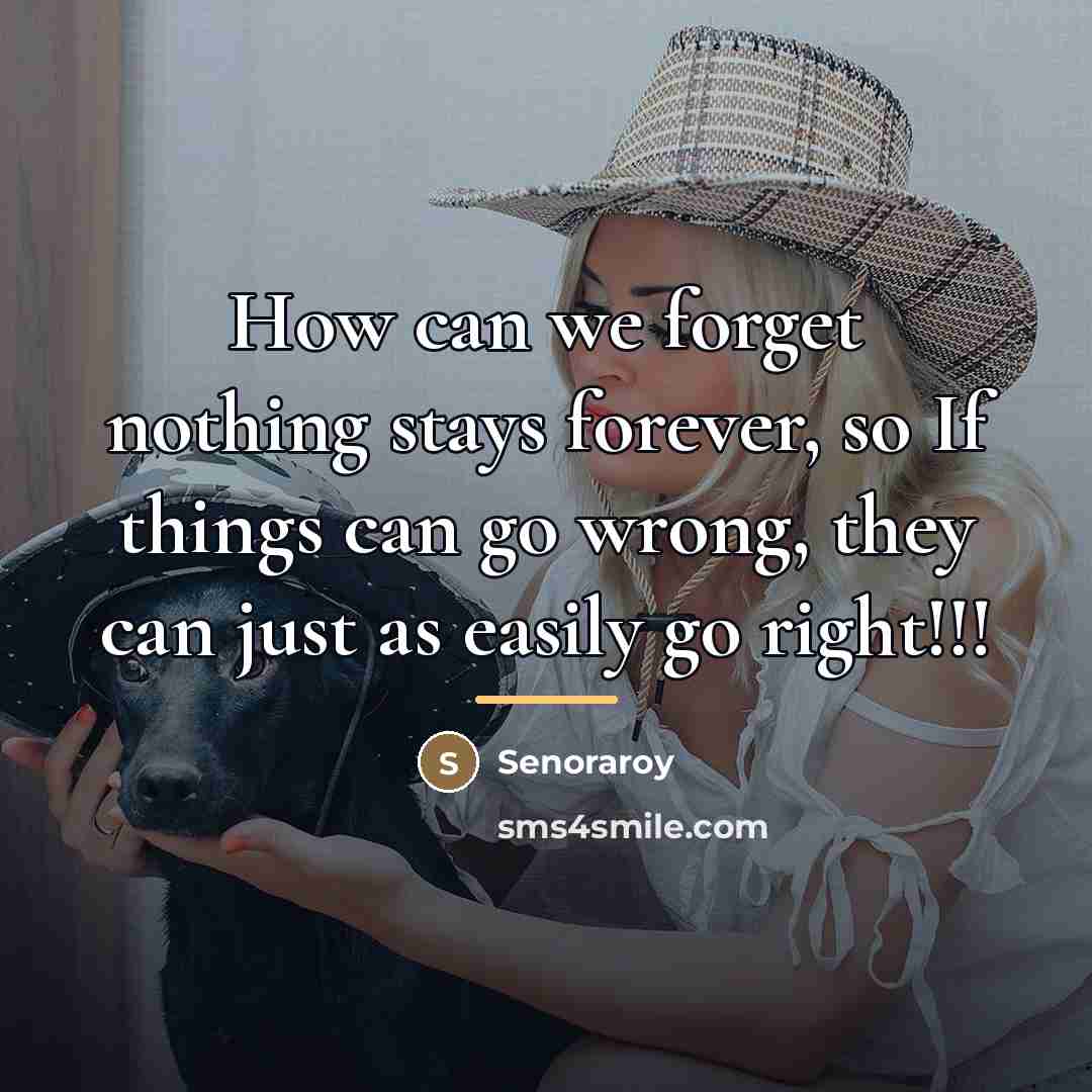 “How can we forget nothing stays forever, so If things…” quote by Senoraroy