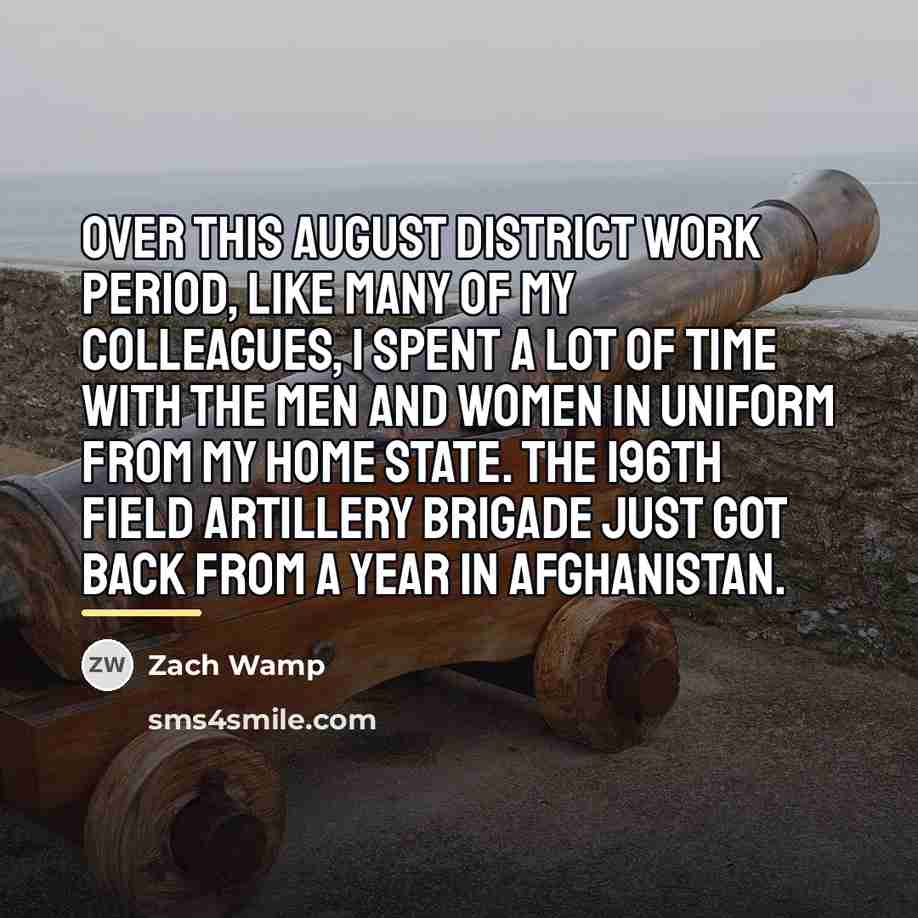 “Over this August district work period, like many of my…” quote by Zach Wamp