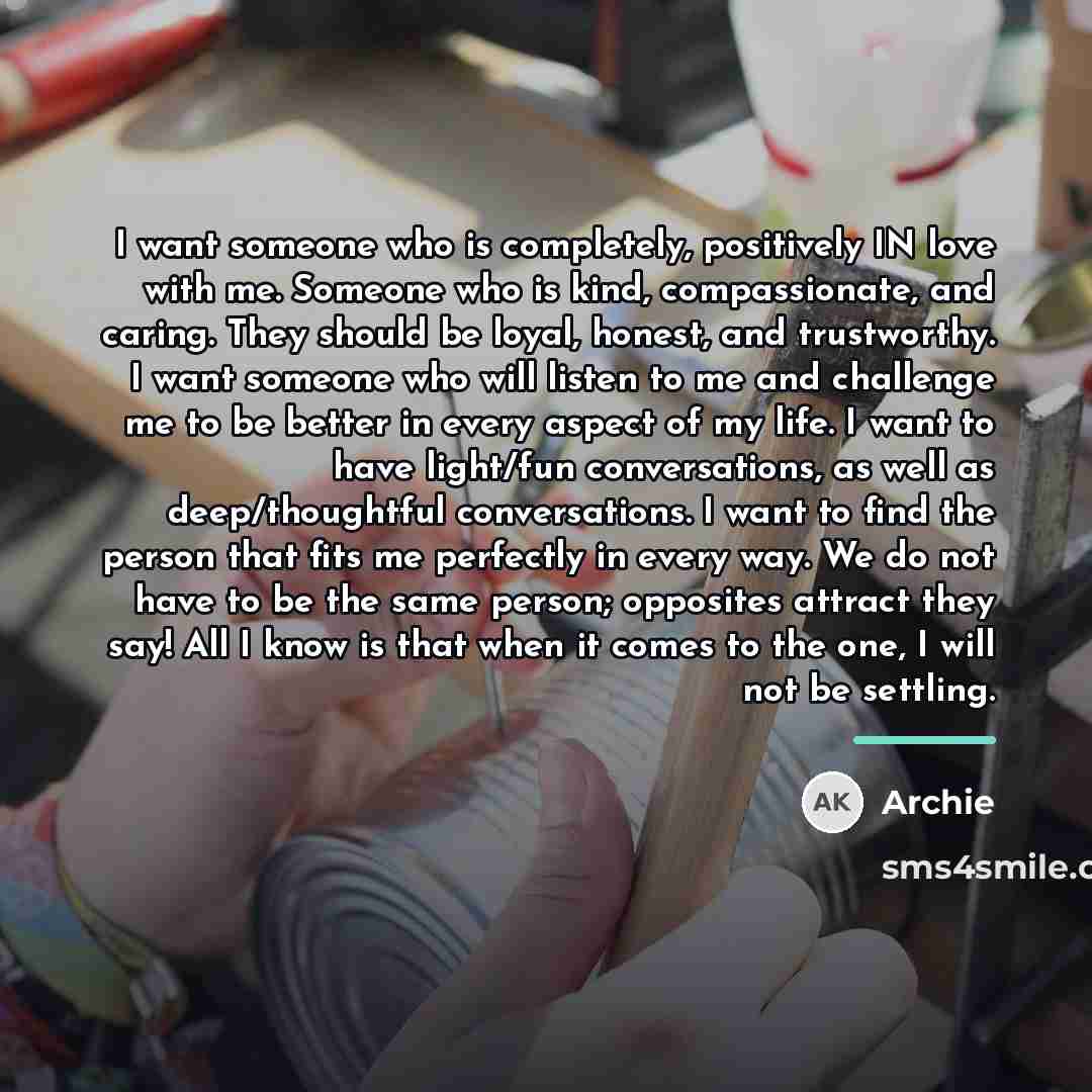 “I want someone who is completely, positively IN love with…” quote by Archie