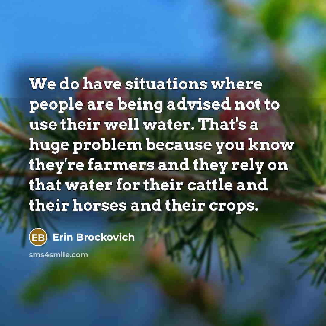 “We do have situations where people are being advised not…” quote by Erin Brockovich