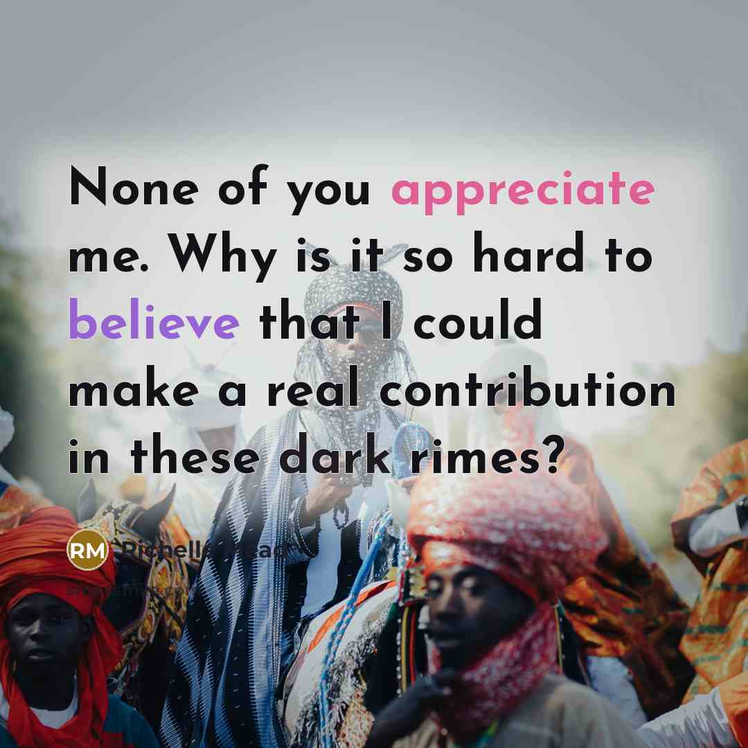 “None of you appreciate me. Why is it so hard…” quote by Richelle Mead