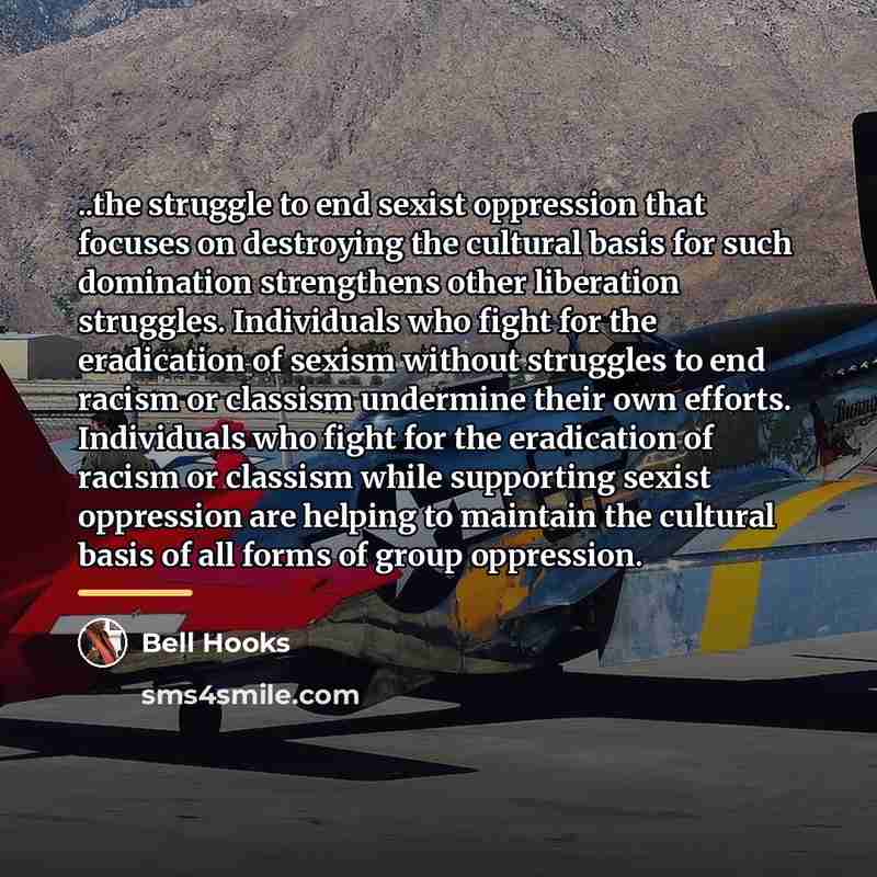 “..the struggle to end sexist oppression that focuses on destroying…” quote by Bell Hooks
