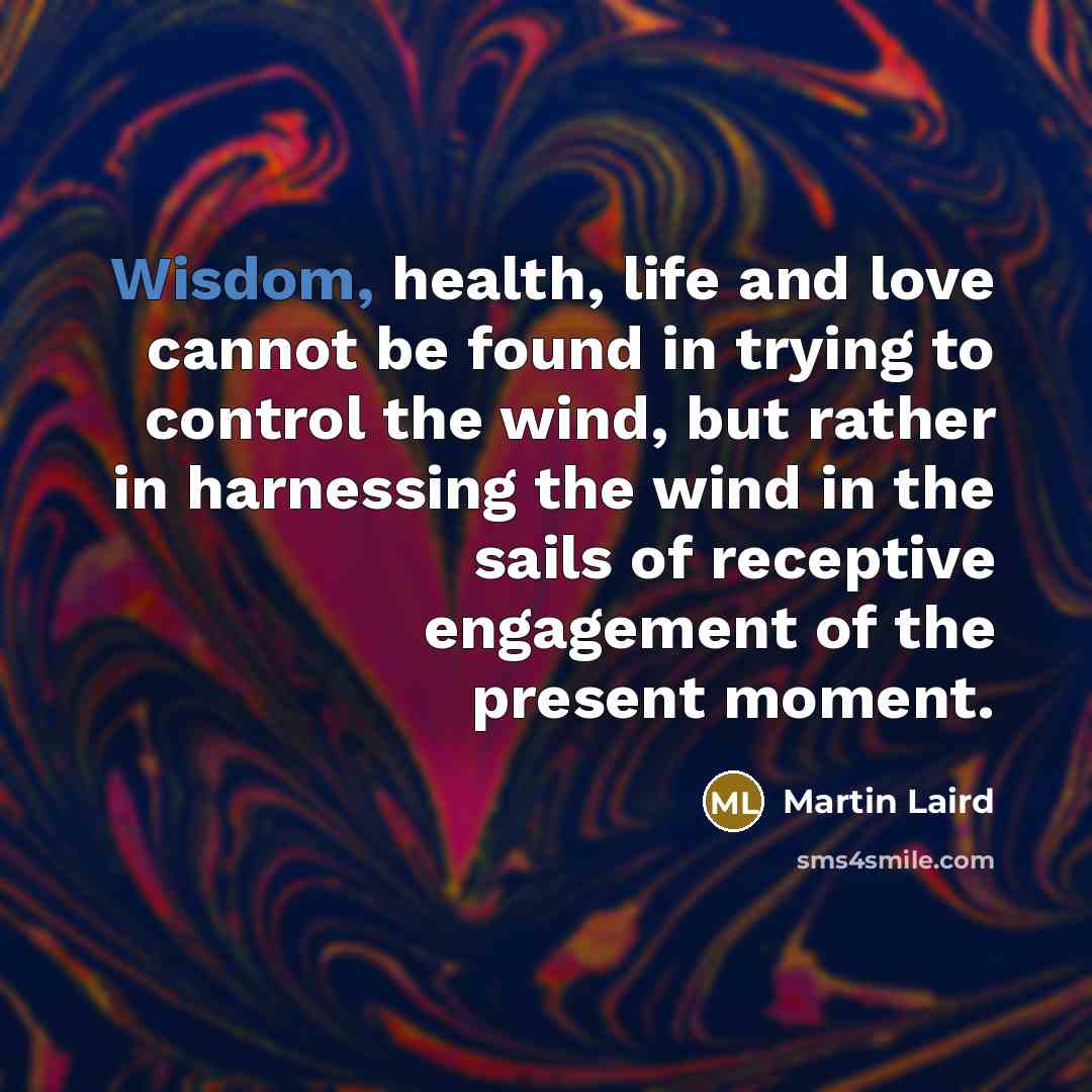 “Wisdom, health, life and love cannot be found in trying…” quote by Martin Laird