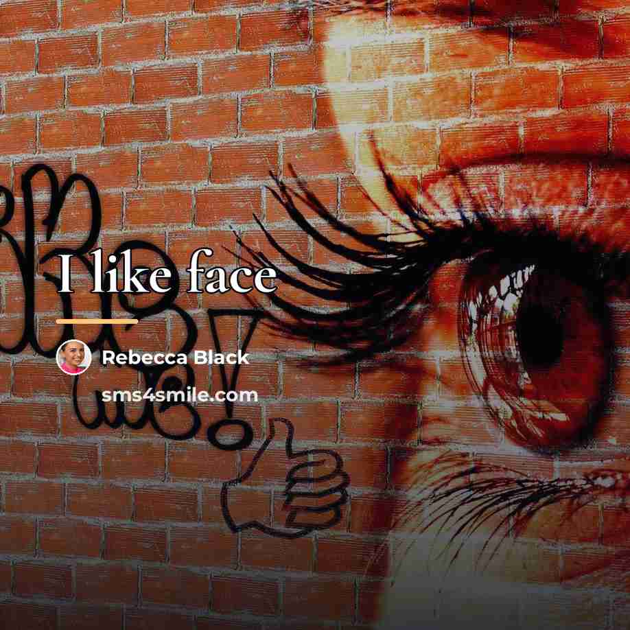 “I like face…” quote by Rebecca Black