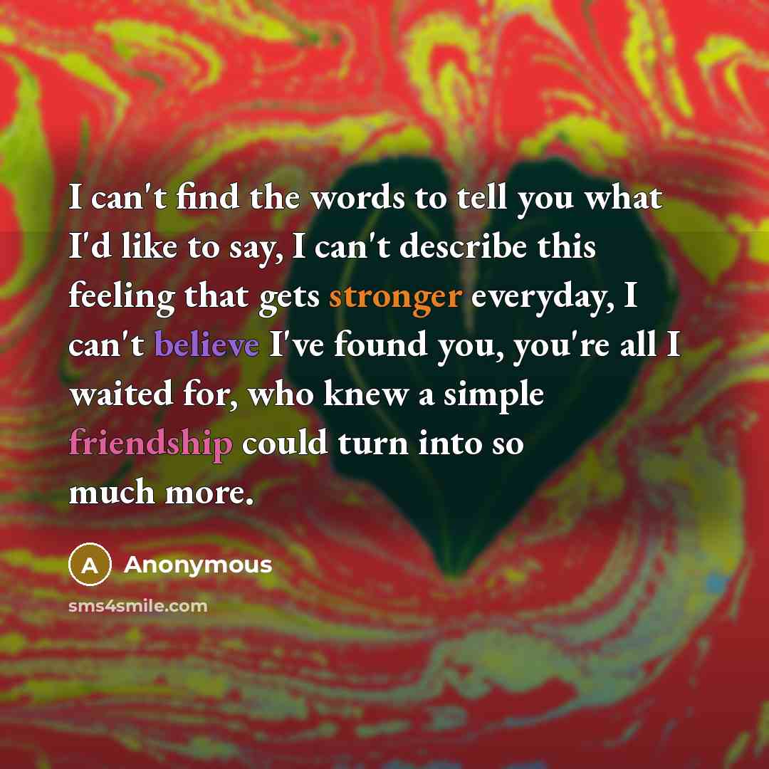 “I can't find the words to tell you what I'd…” quote by Anonymous