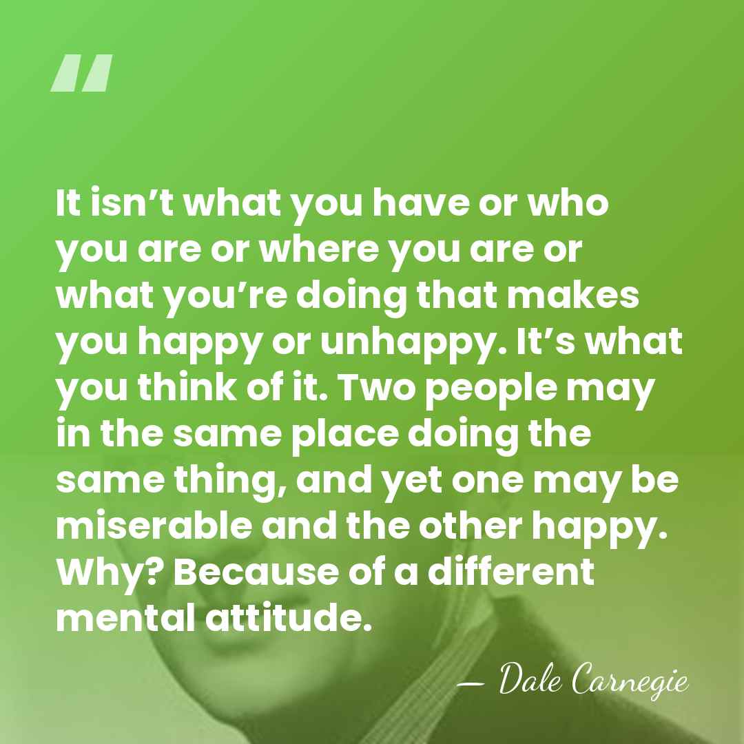 It isn’t what you have or who you are or where you&hellip; - Dale Carnegie