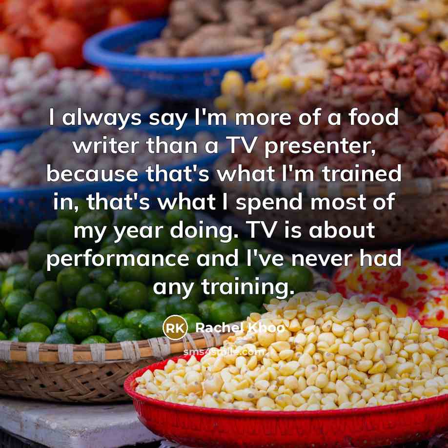 “I always say I'm more of a food writer than…” quote by Rachel Khoo