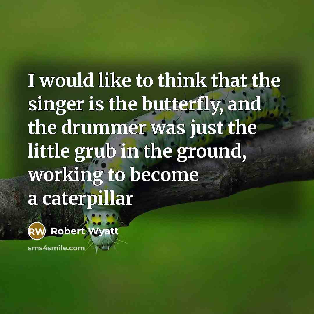 “I would like to think that the singer is the…” quote by Robert Wyatt
