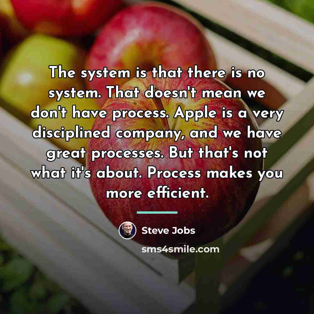 “The system is that there is no system. That doesn't…” quote by Steve Jobs