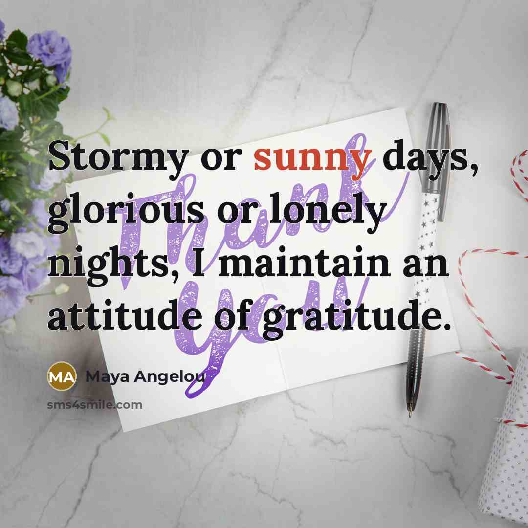 “Stormy or sunny days, glorious or lonely nights, I maintain…” quote by Maya Angelou