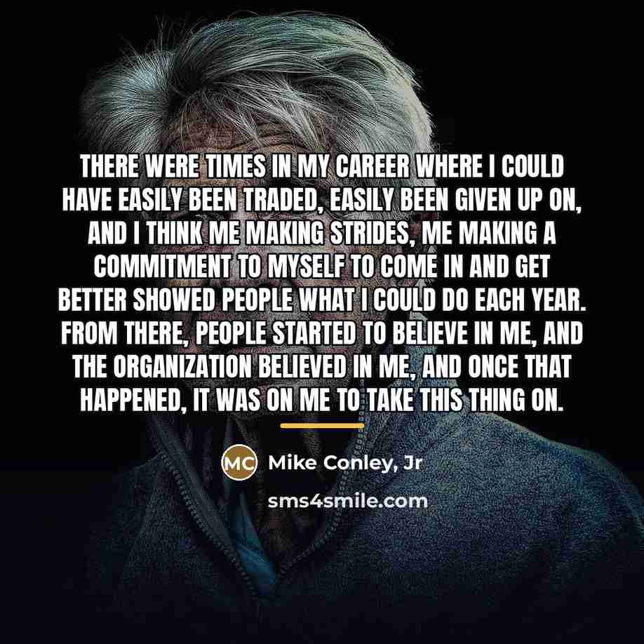 “There were times in my career where I could have…” quote by Mike Conley, Jr