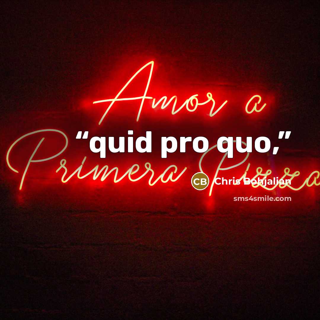 “quid pro quo,” quote by Chris Bohjalian