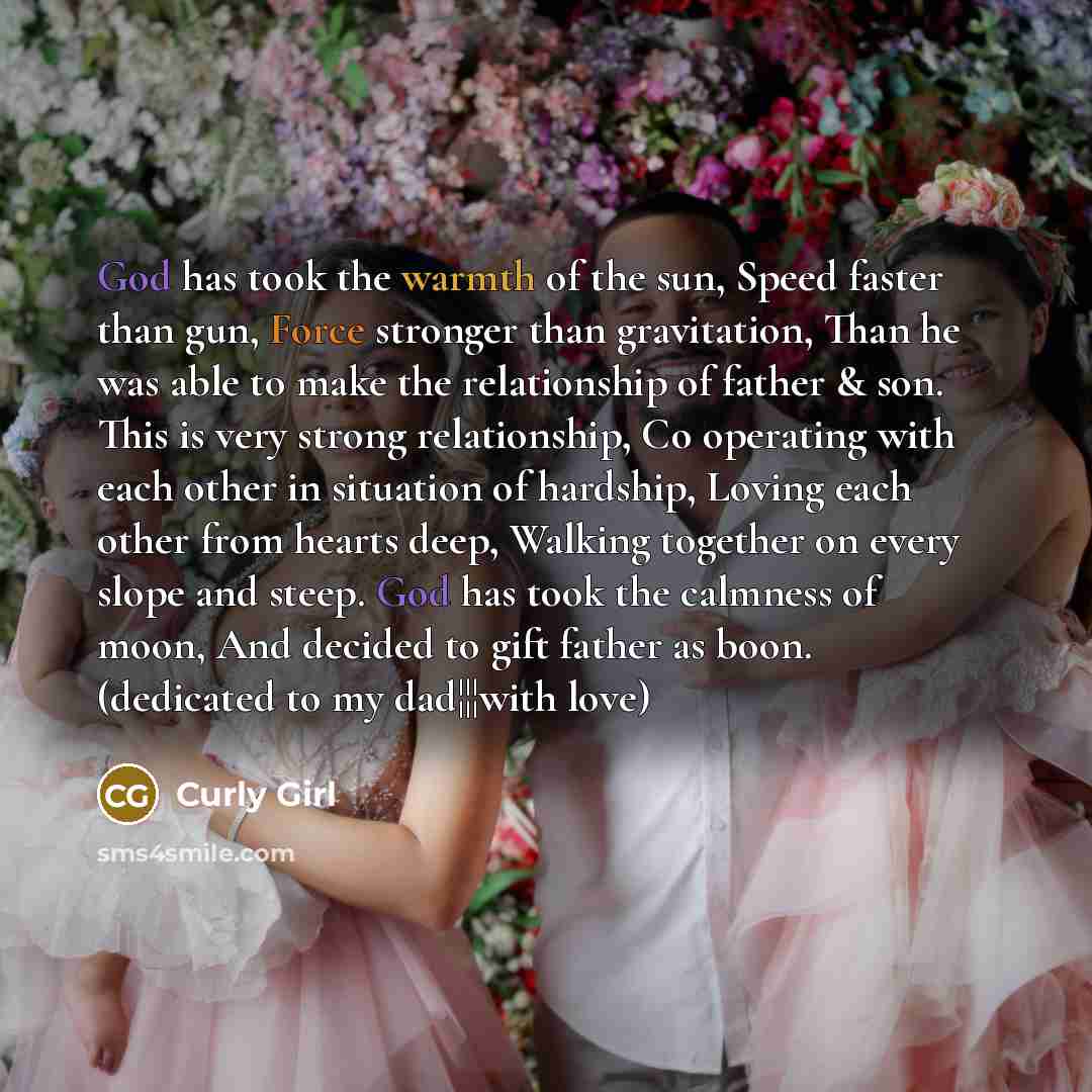 “God has took the warmth of the sun, Speed faster…” quote by Curly Girl