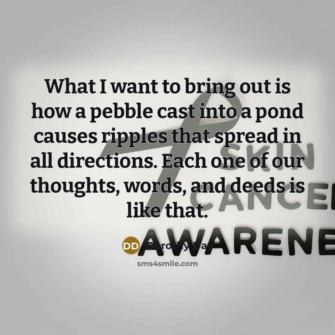 “What I want to bring out is how a pebble…” quote by Dorothy Day