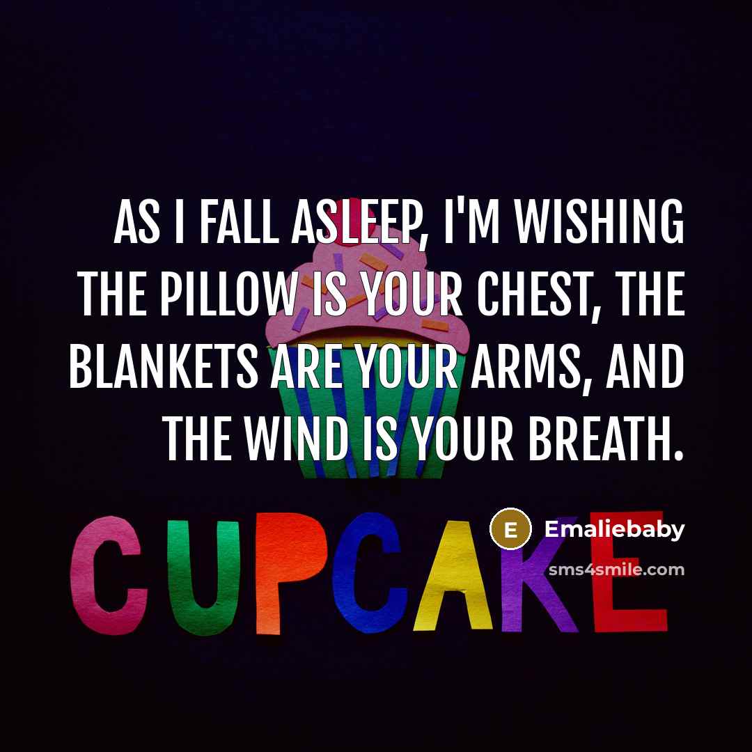 “As I fall asleep, I'm wishing the pillow is your…” quote by Emaliebaby