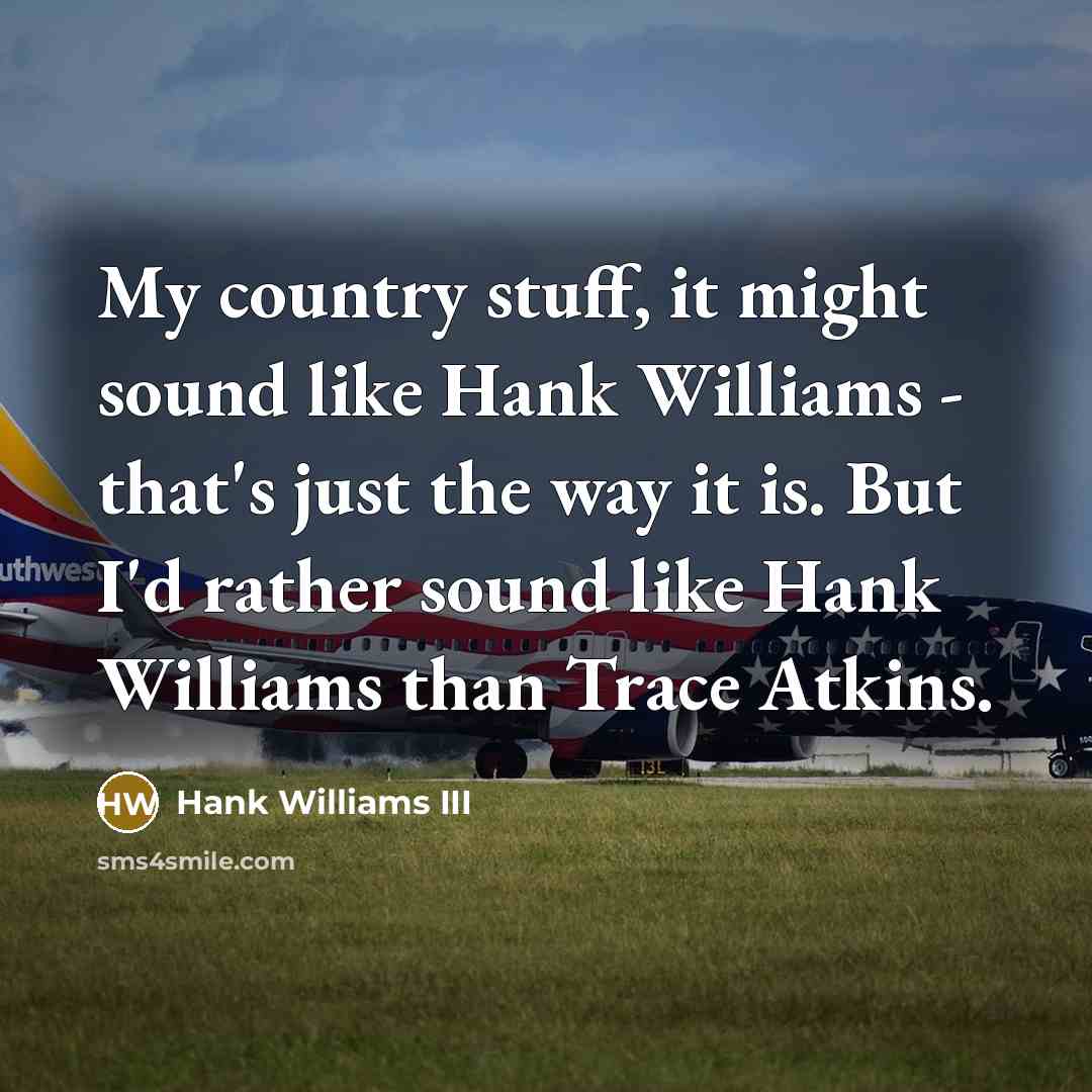 “My country stuff, it might sound like Hank Williams -…” quote by Hank Williams III