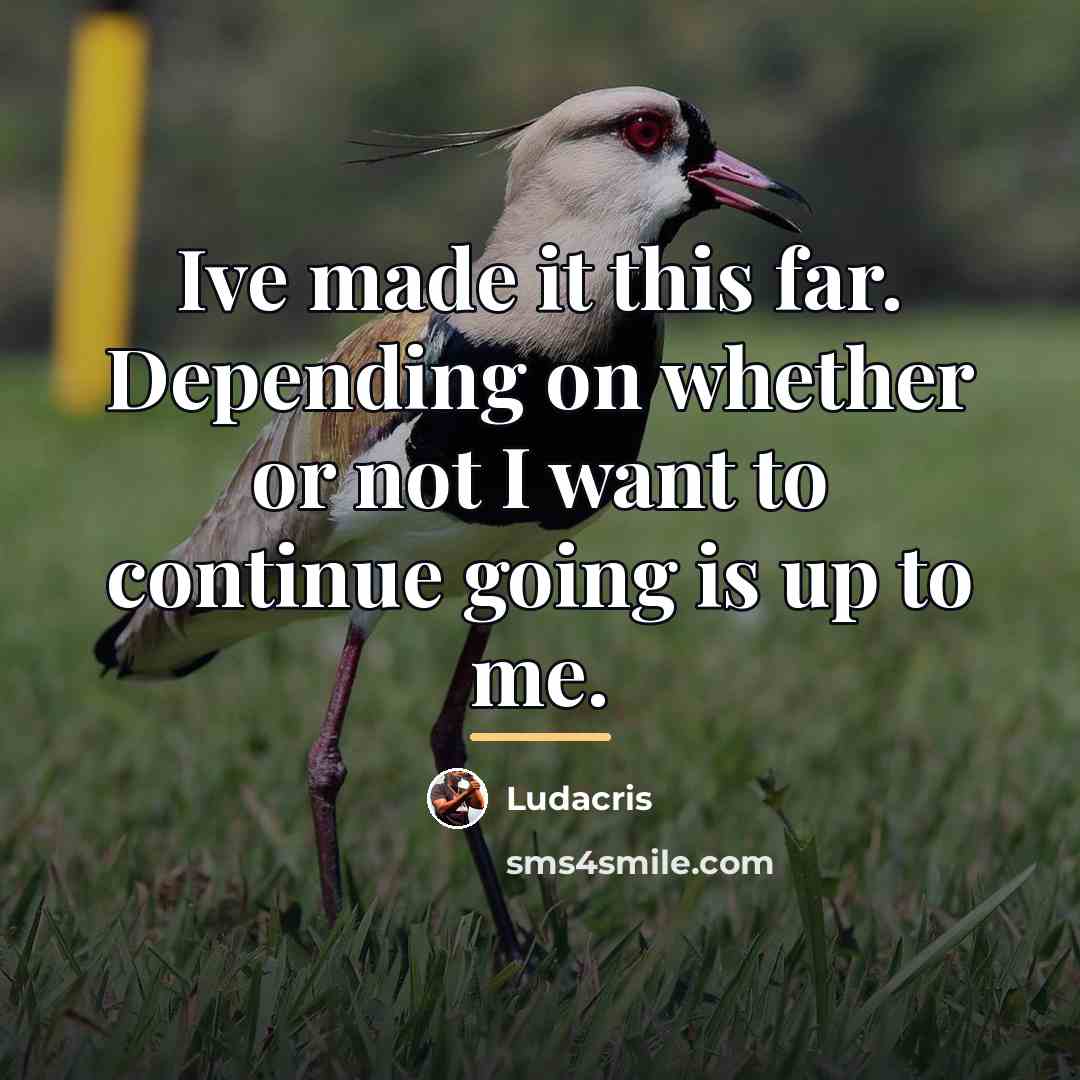 “Ive made it this far. Depending on whether or not…” quote by Ludacris
