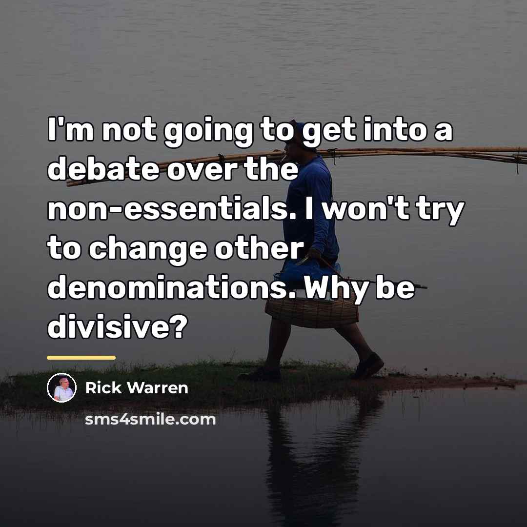 “I'm not going to get into a debate over the…” quote by Rick Warren