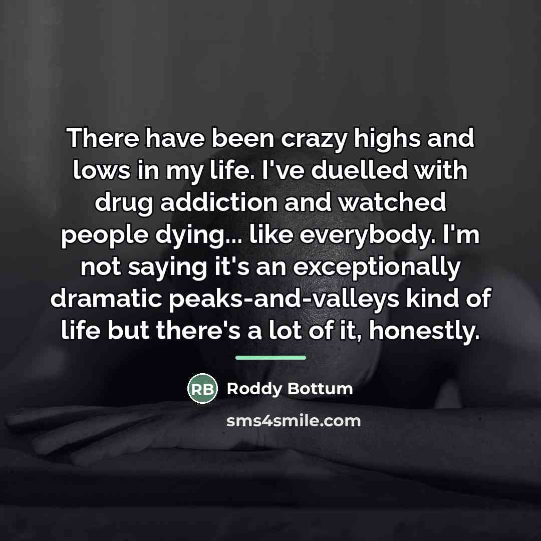 “There have been crazy highs and lows in my life.…” quote by Roddy Bottum