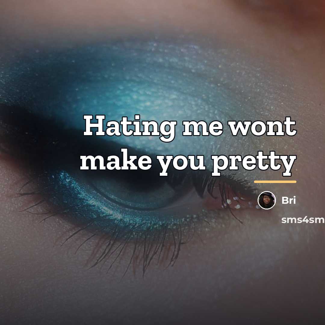 “Hating me wont make you pretty…” quote by Bri