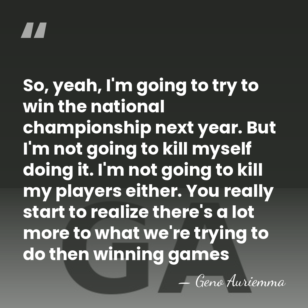 So, yeah, I'm going to try to win the national championship next&hellip; - Geno Auriemma