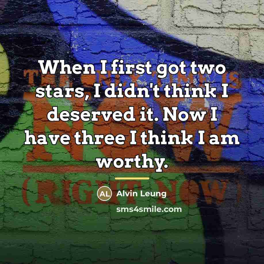 “When I first got two stars, I didn't think I…” quote by Alvin Leung