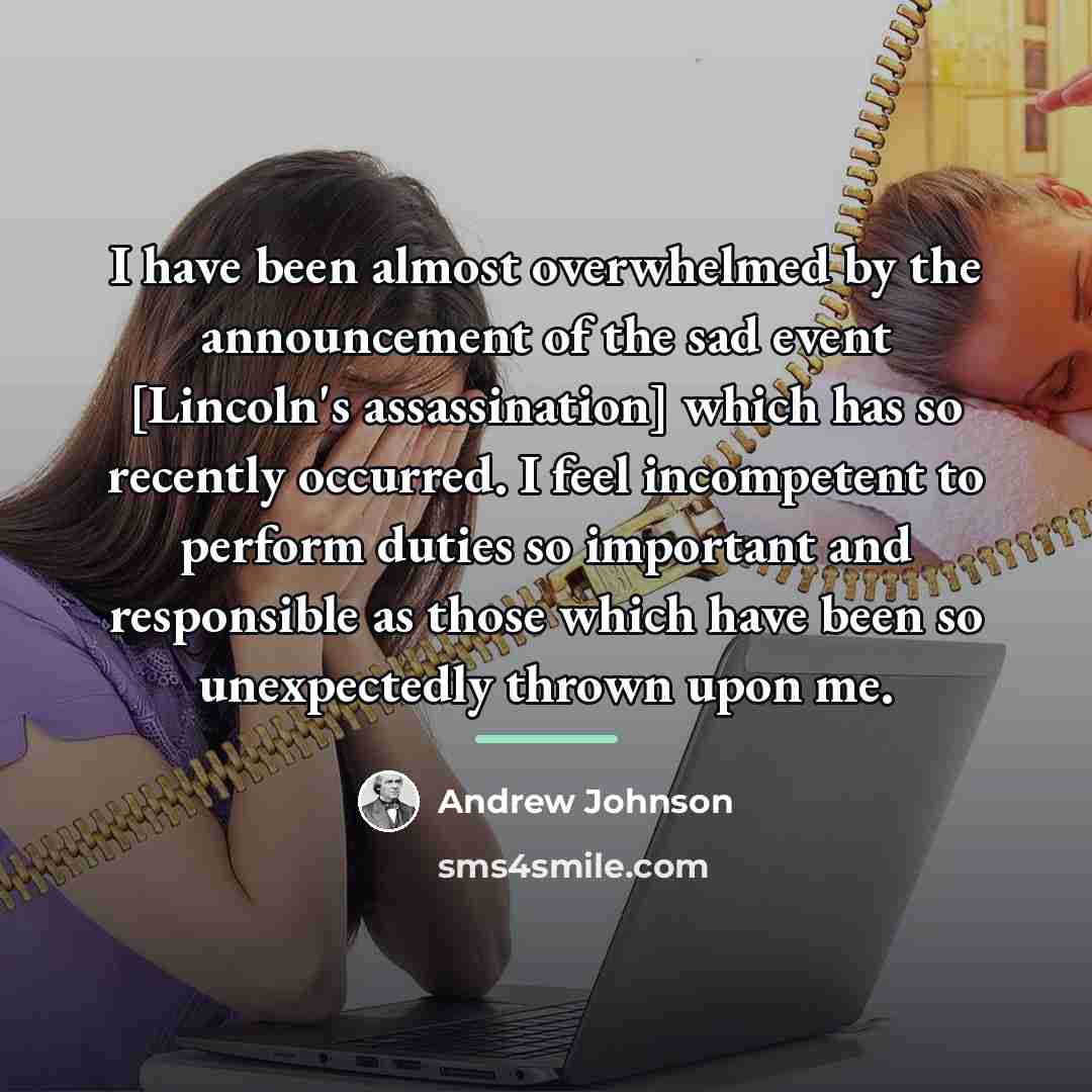 “I have been almost overwhelmed by the announcement of the…” quote by Andrew Johnson
