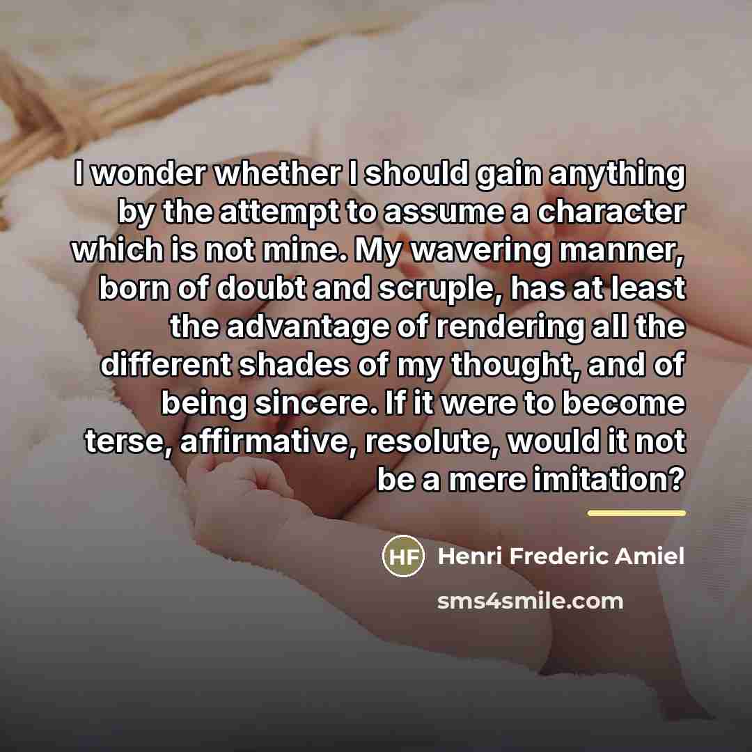 “I wonder whether I should gain anything by the attempt…” quote by Henri Frederic Amiel
