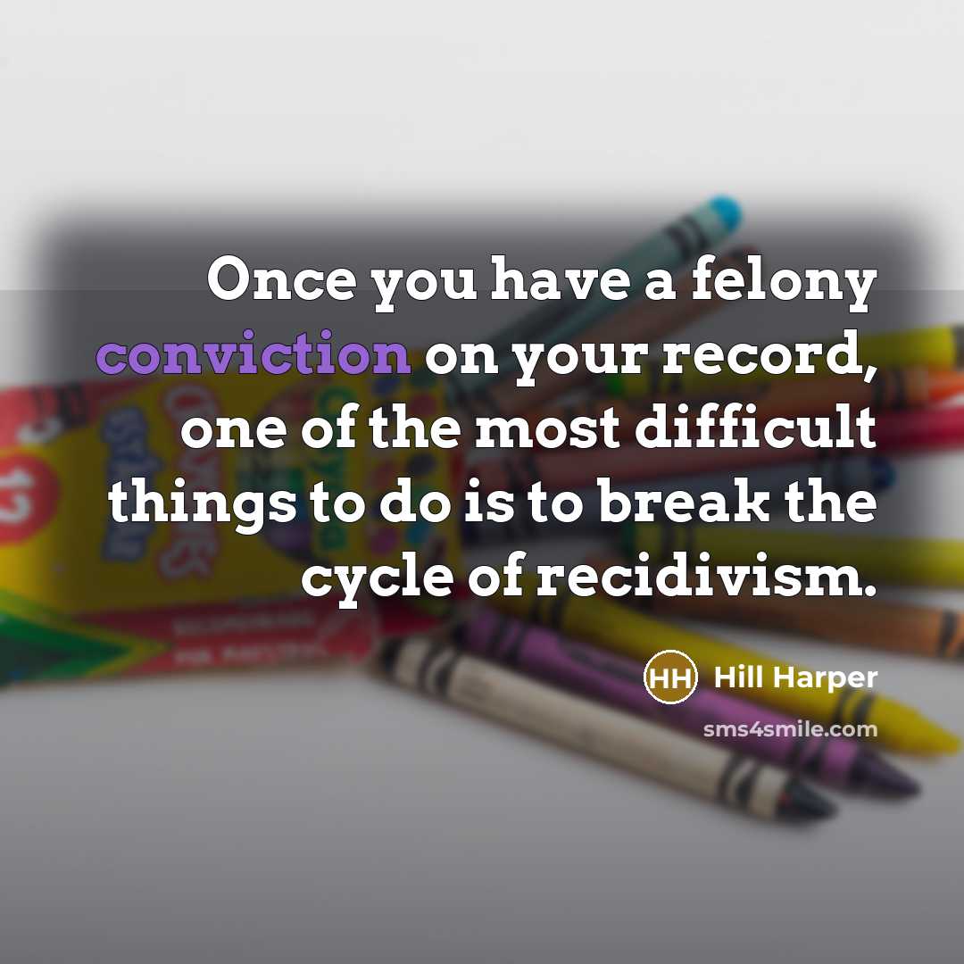 “Once you have a felony conviction on your record, one…” quote by Hill Harper