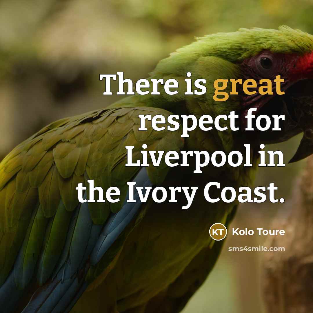 “There is great respect for Liverpool in the Ivory Coast.…” quote by Kolo Toure