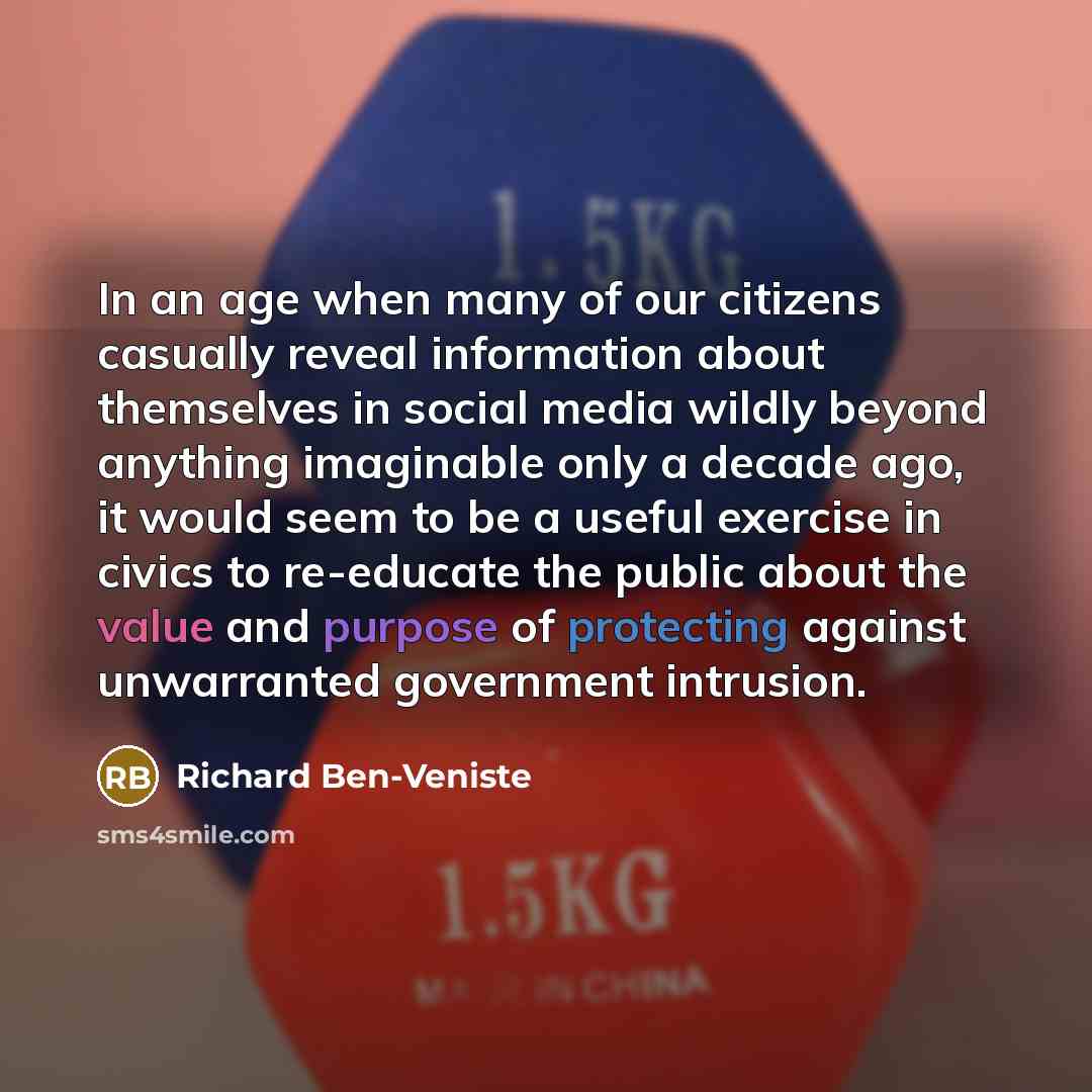 “In an age when many of our citizens casually reveal…” quote by Richard Ben-Veniste