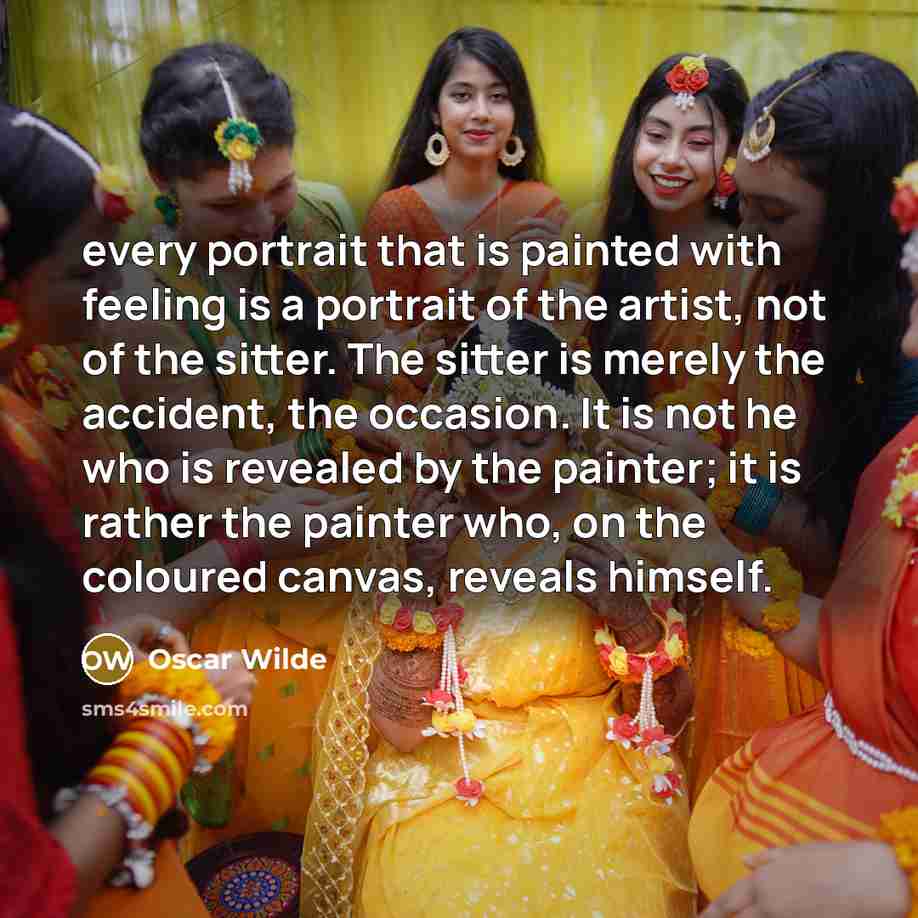“every portrait that is painted with feeling is a portrait…” quote by Oscar Wilde
