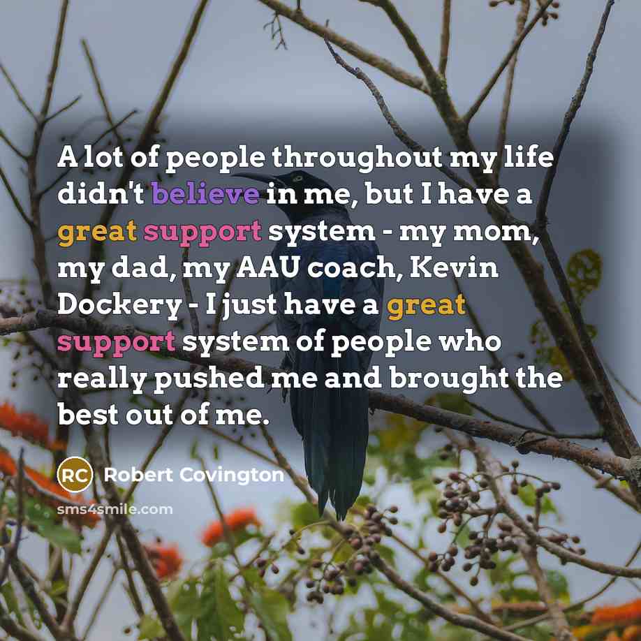 “A lot of people throughout my life didn't believe in…” quote by Robert Covington