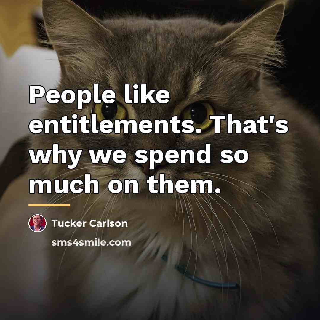 “People like entitlements. That's why we spend so much on…” quote by Tucker Carlson