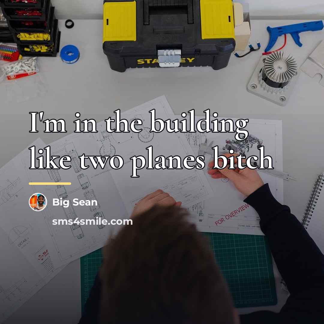 “I'm in the building like two planes bitch…” quote by Big Sean