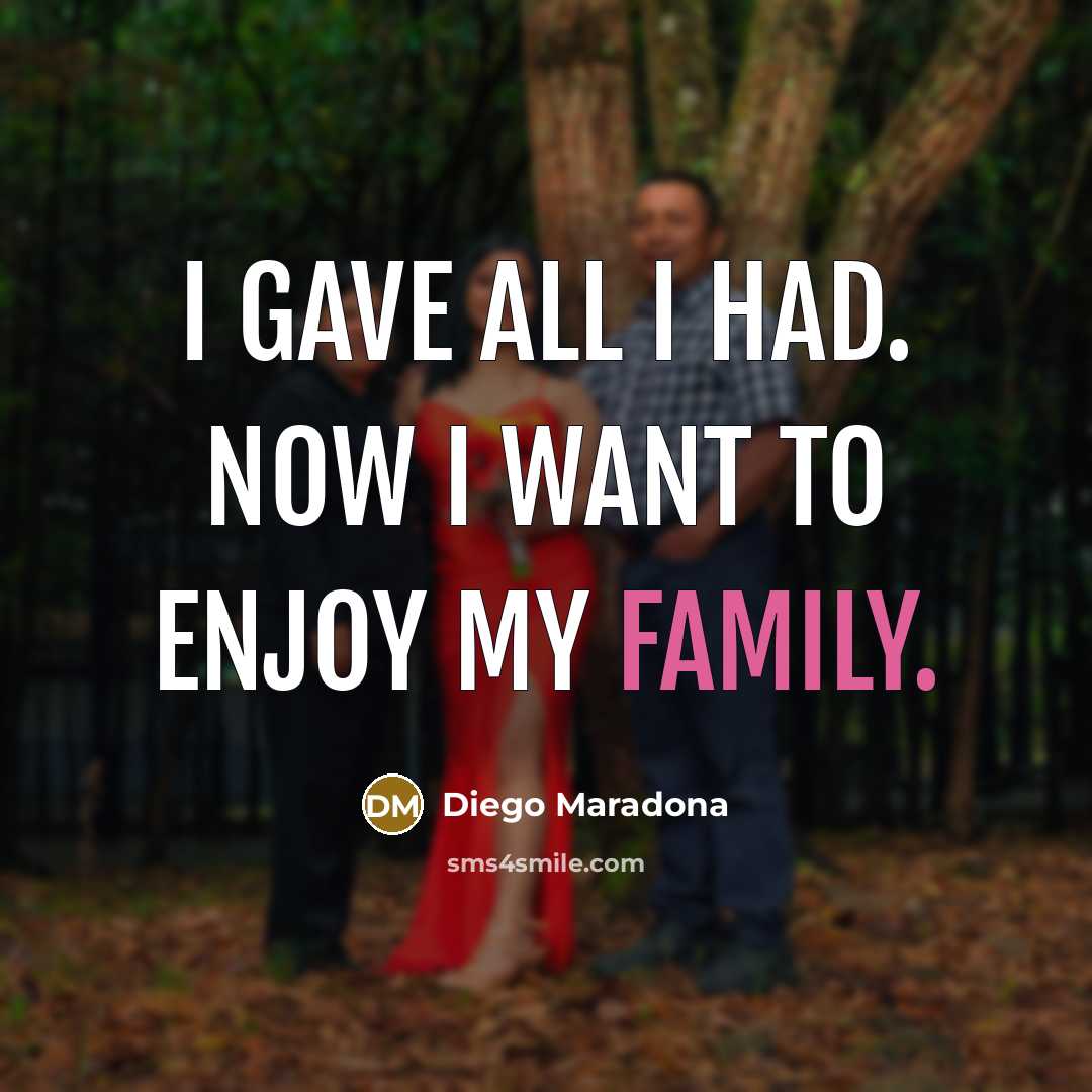 “I gave all I had. Now I want to enjoy…” quote by Diego Maradona