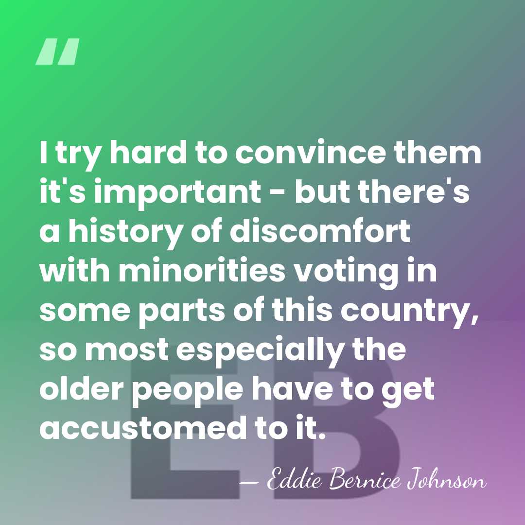 I try hard to convince them it's important - but there's a&hellip; - Eddie Bernice Johnson