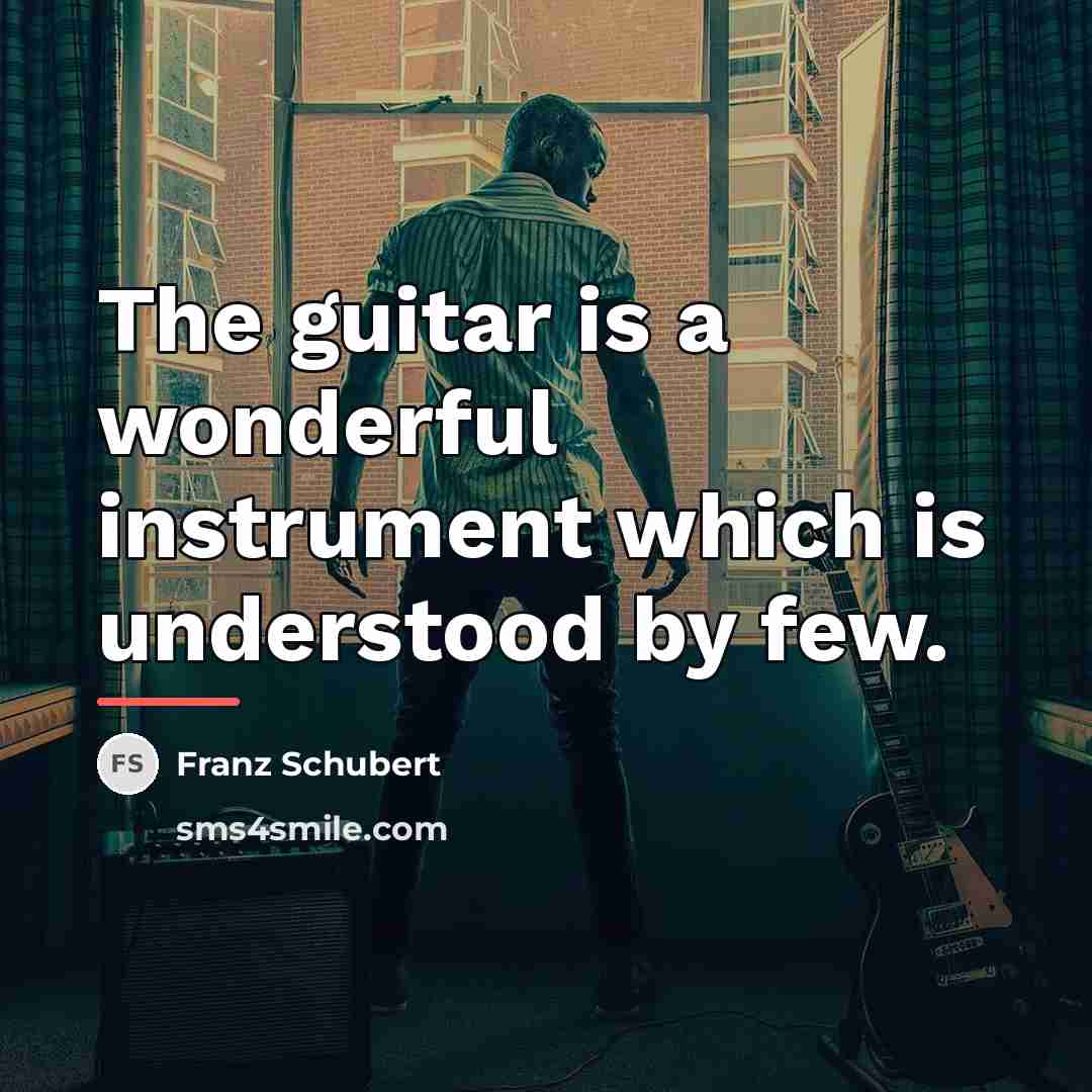 “The guitar is a wonderful instrument which is understood by…” quote by Franz Schubert