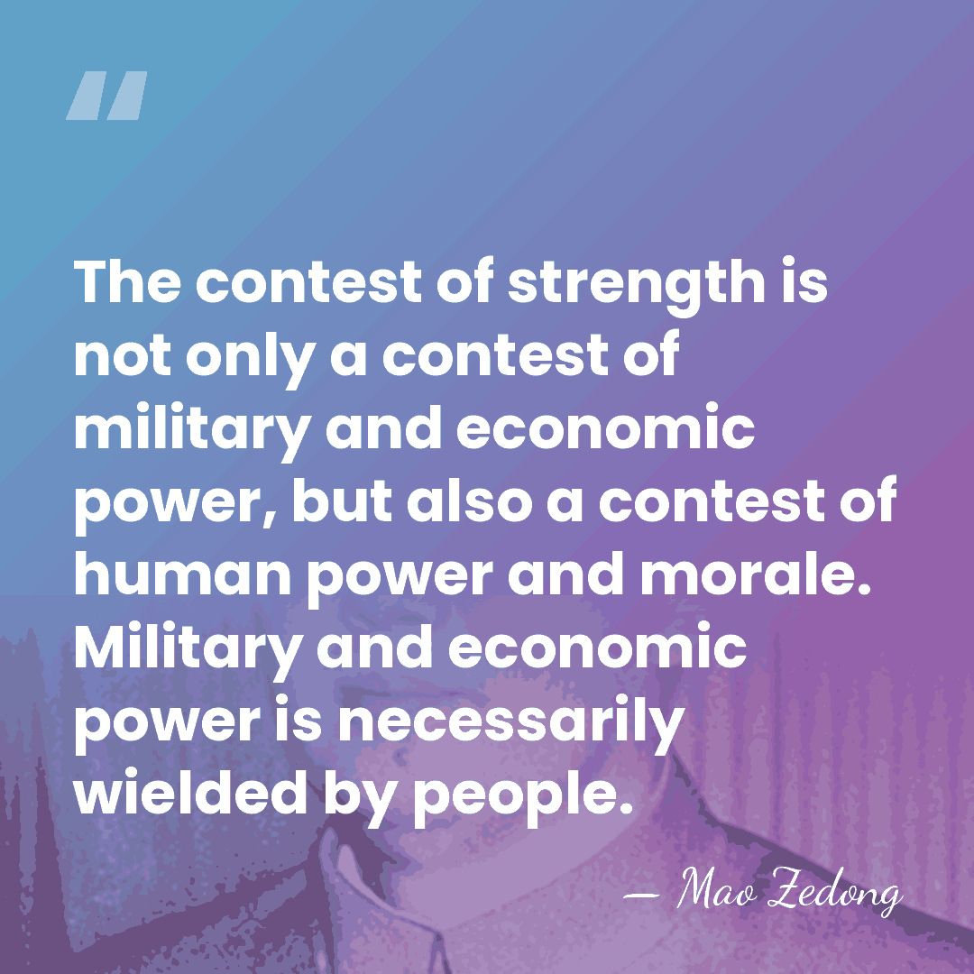 The contest of strength is not only a contest of military and&hellip; - Mao Zedong