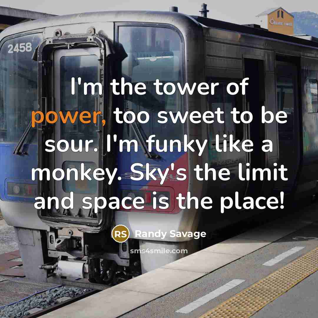 “I'm the tower of power, too sweet to be sour.…” quote by Randy Savage