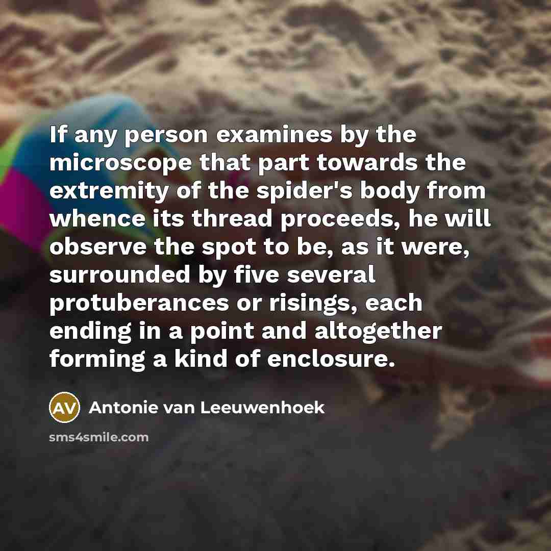 “If any person examines by the microscope that part towards…” quote by Antonie van Leeuwenhoek