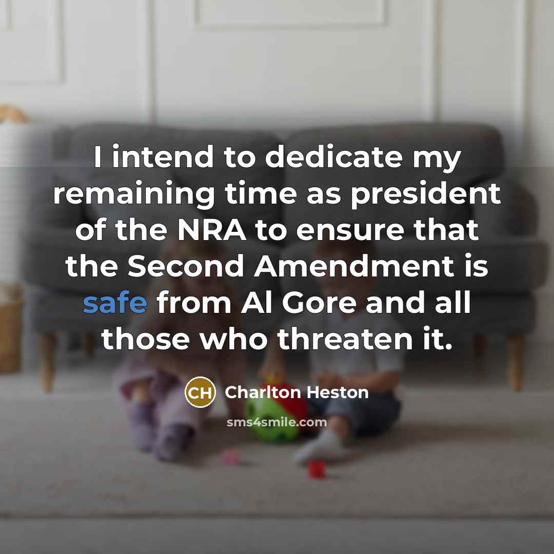 “I intend to dedicate my remaining time as president of…” quote by Charlton Heston