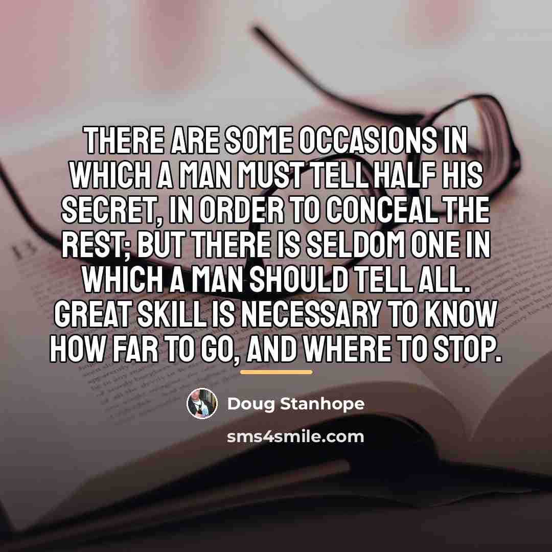 “There are some occasions in which a man must tell…” quote by Doug Stanhope