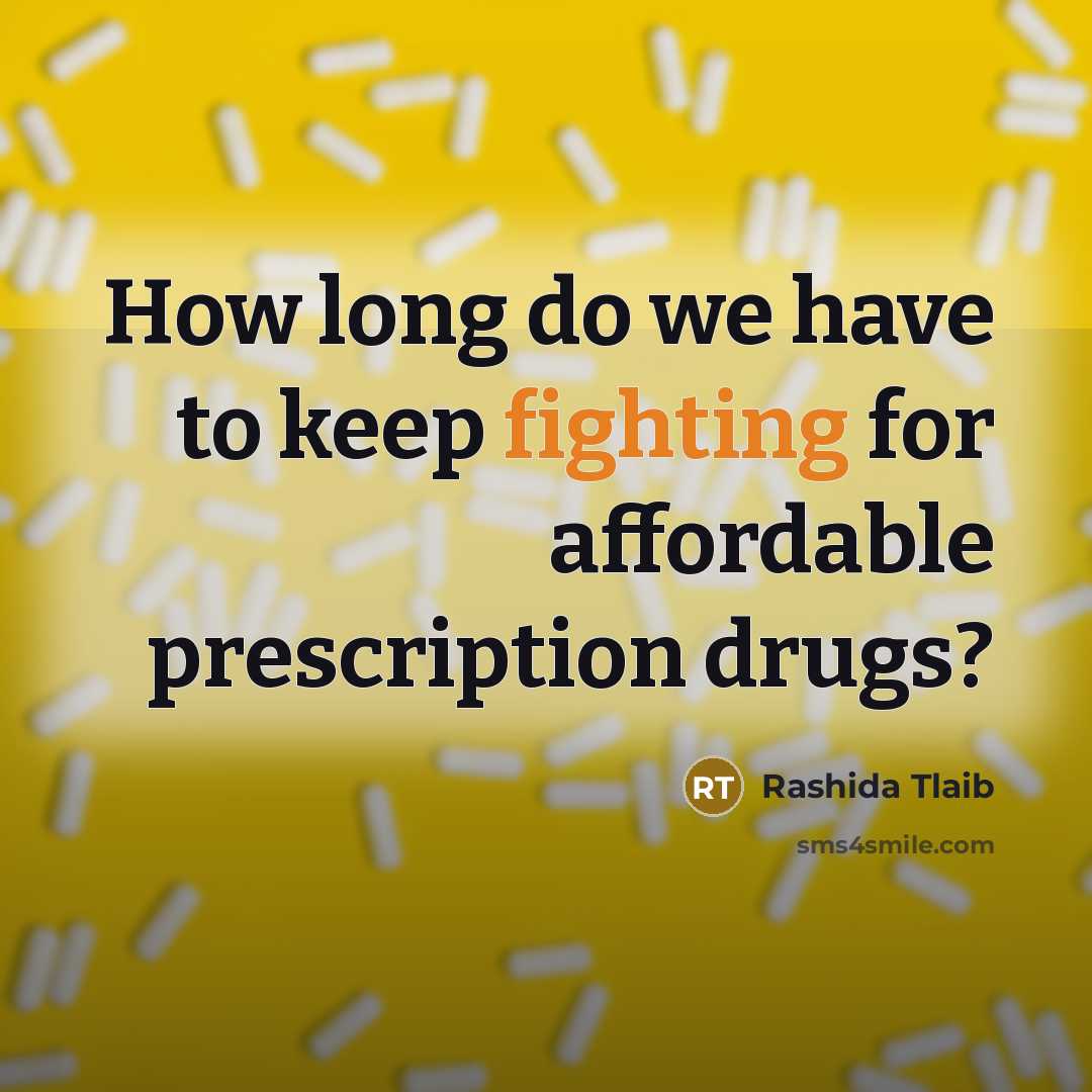 “How long do we have to keep fighting for affordable…” quote by Rashida Tlaib