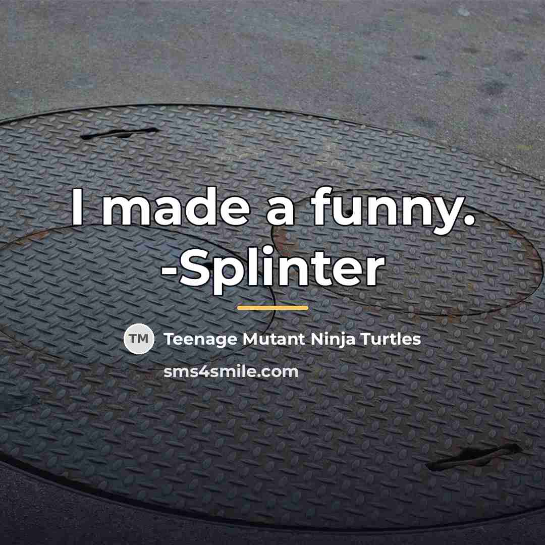 “I made a funny. -Splinter…” quote by Teenage Mutant Ninja Turtles