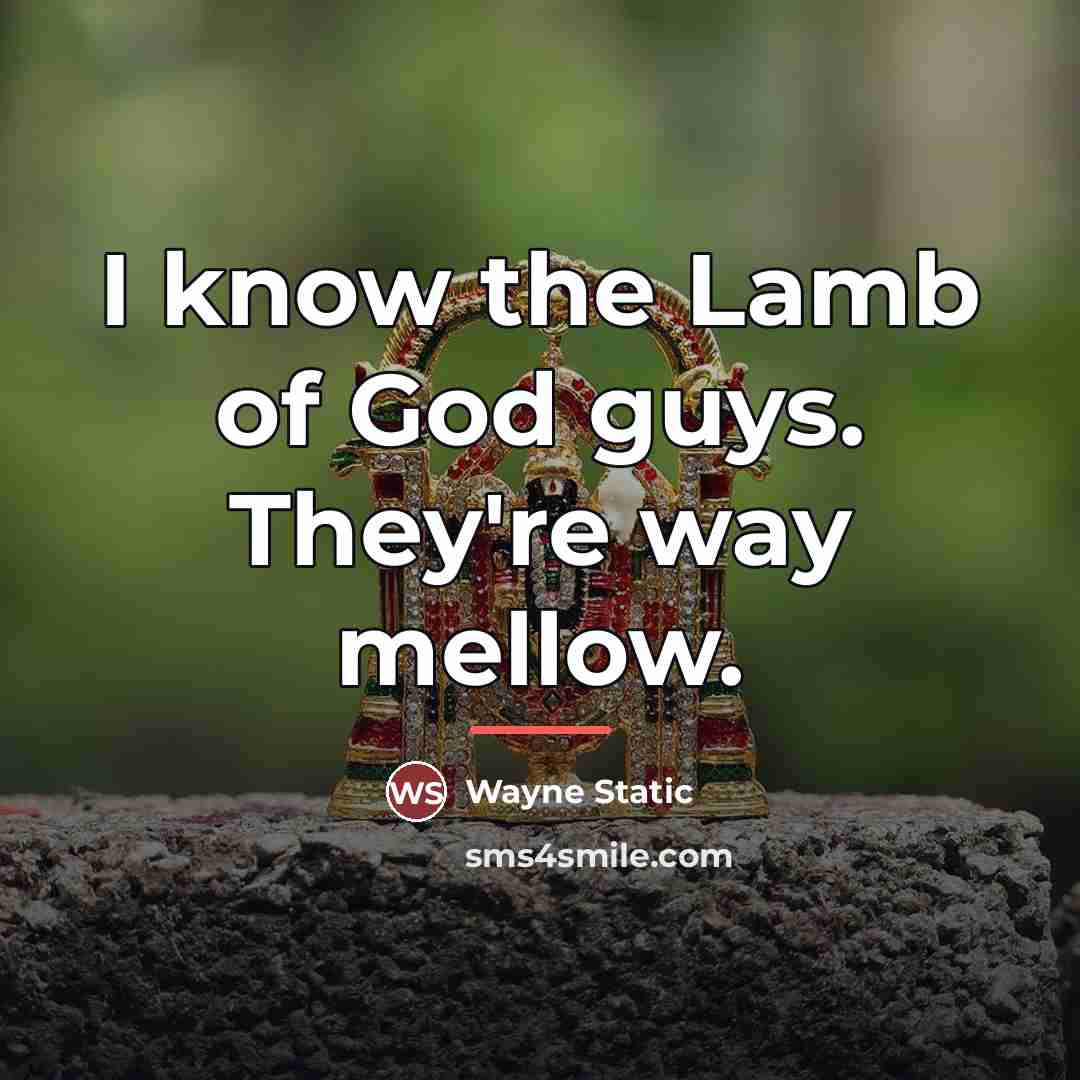 “I know the Lamb of God guys. They're way mellow.…” quote by Wayne Static