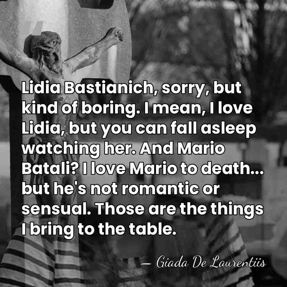Lidia Bastianich, sorry, but kind of boring. I mean, I love Lidia,&hellip; - Giada De Laurentiis