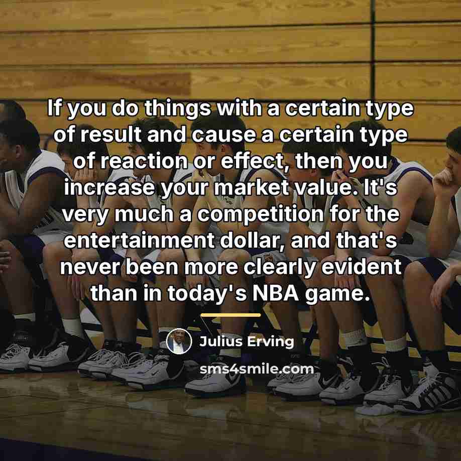 “If you do things with a certain type of result…” quote by Julius Erving