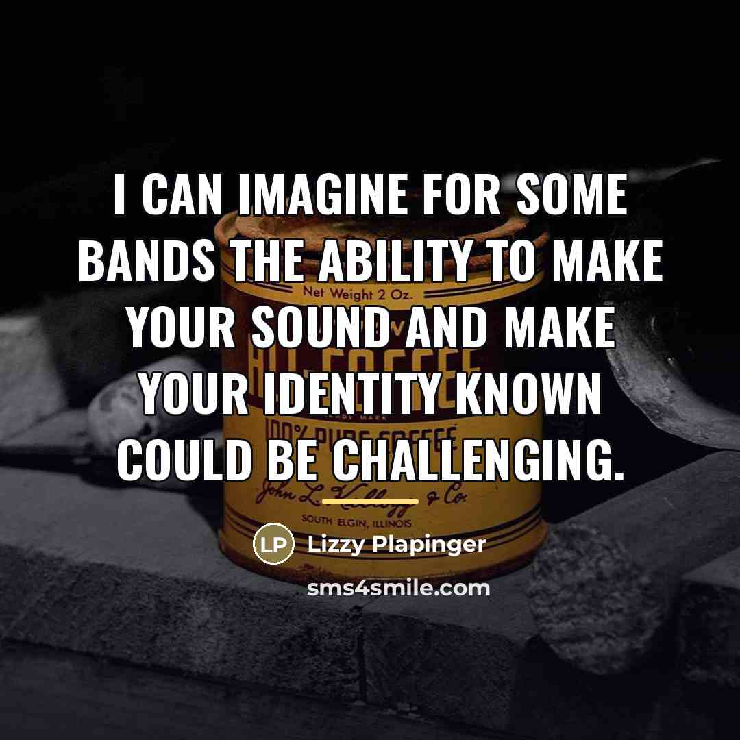 “I can imagine for some bands the ability to make…” quote by Lizzy Plapinger